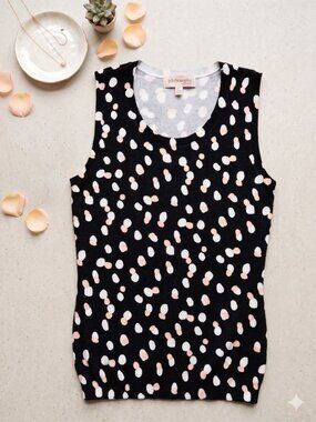 Philosophy Black Dot-Print Knit Tank